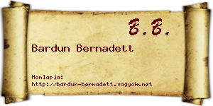 Bardun Bernadett névjegykártya