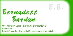 bernadett bardun business card